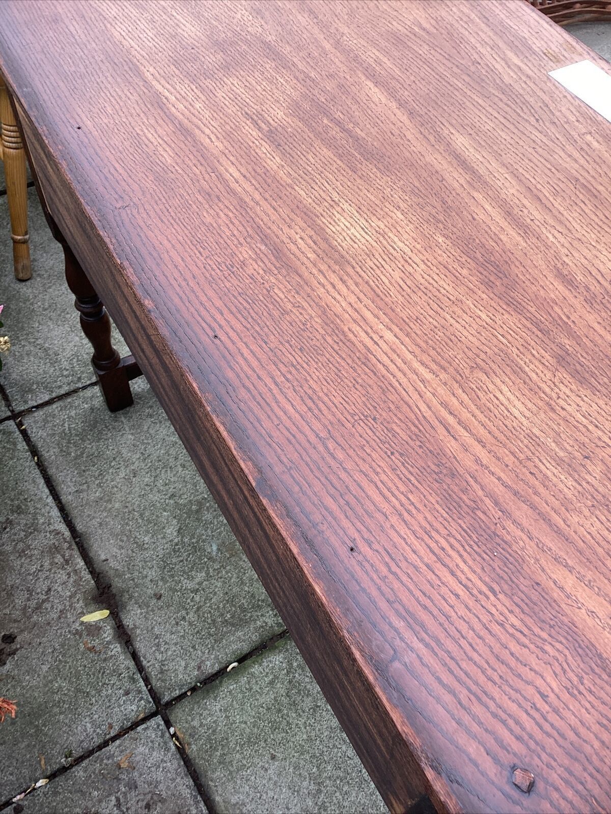 1954 Carved Oak Table / Large Canteen With Silver Plaque. Gifted To Mrs Craggs photo buy