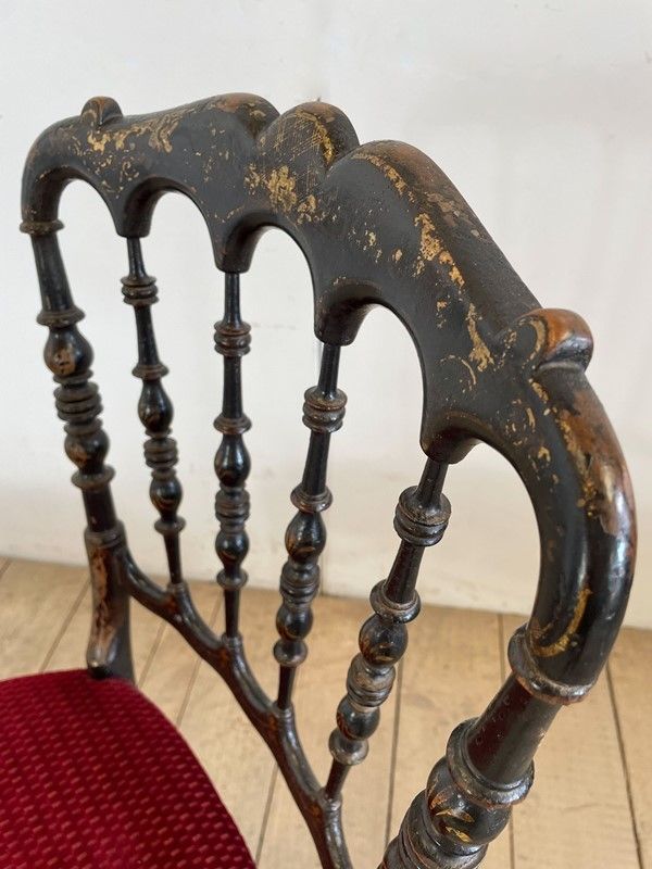 19th Century Antique Napoleon Ebonised Chairs photo Furniture