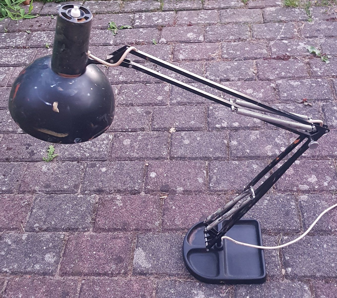 Black Joint Hand Painted Lamp By Louis Poulsen For Berlin Artist Studio
