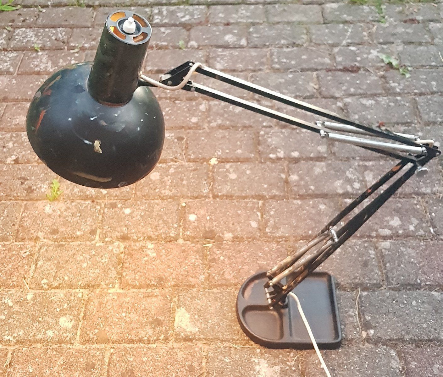 Black Joint Hand Painted Lamp By Louis Poulsen For Berlin Artist Studio photo Lighting
