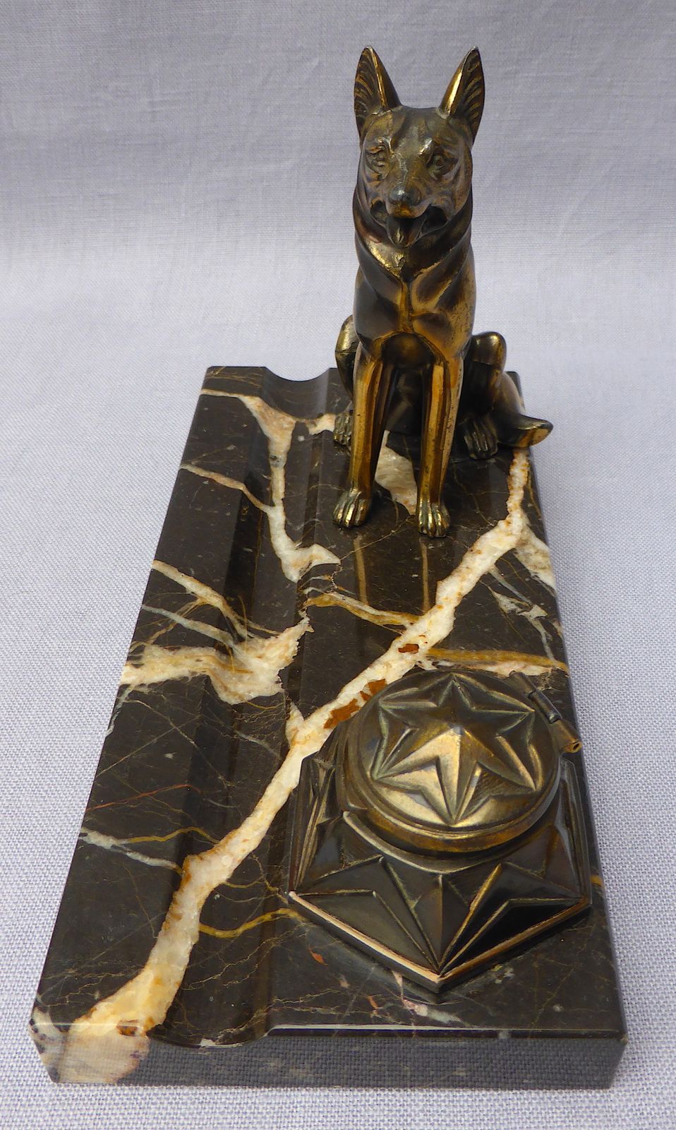 Art Deco French Alsatian Ink Stand photo for sale
