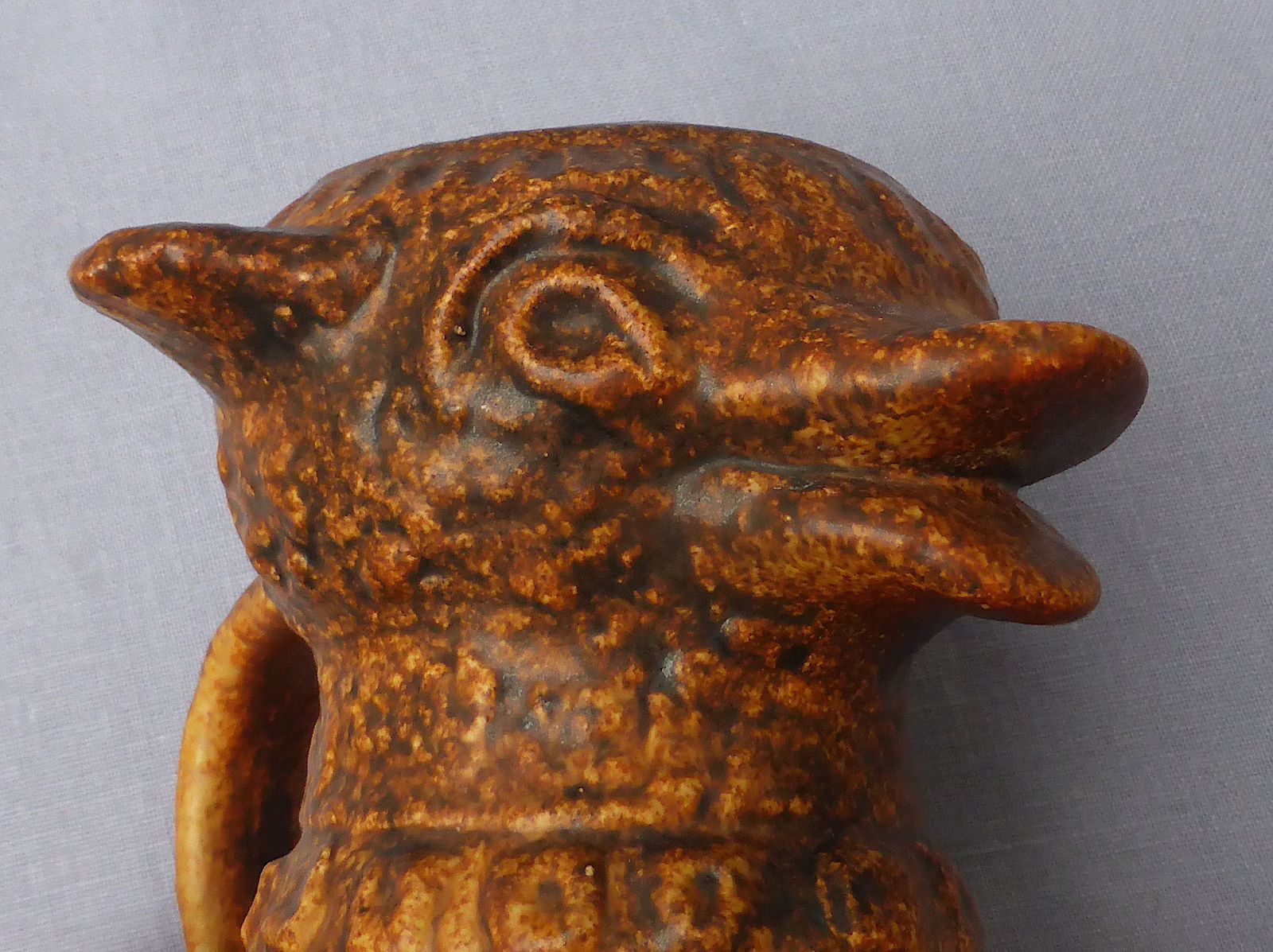 Unusual Pair Of 1970s Jasba Aztec Animal Jugs photo vinterior