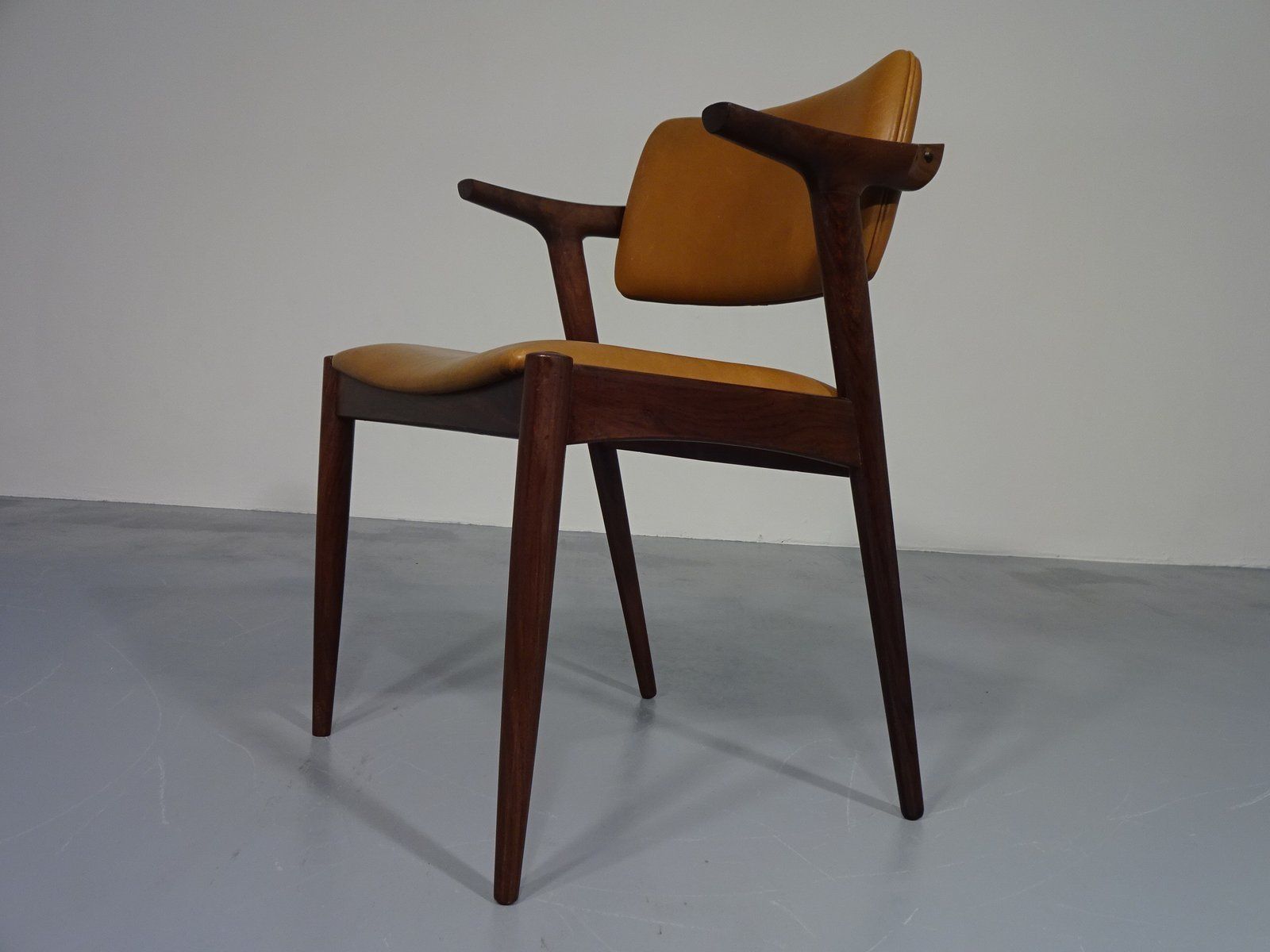 699.0 Rosewood & Leather Armchair From Gm, 1960s photo