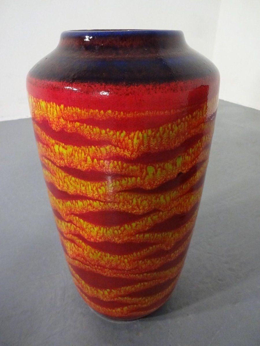 photo furniture Large Fat Lava Ceramic Vases From Scheurich, 1970s, Set Of 2