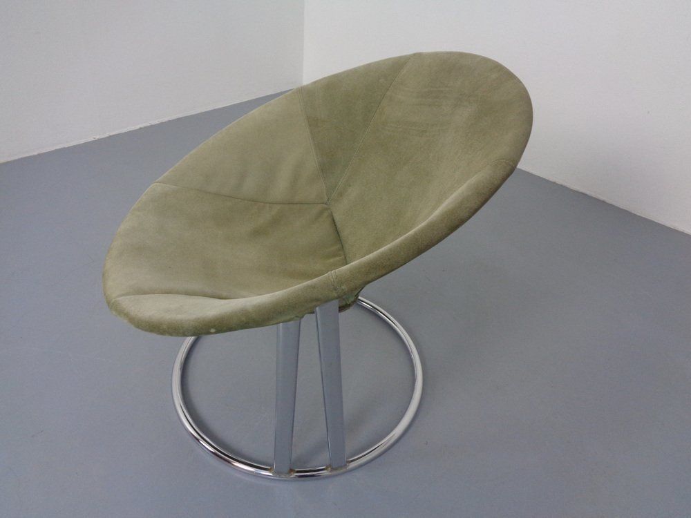 Vintage Suede Lounge Chair By Lusch Germany, 1960s photo 349.0