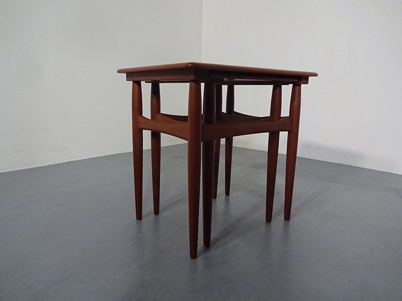 Danish Teak Nesting Tables 1960s Set Of 2