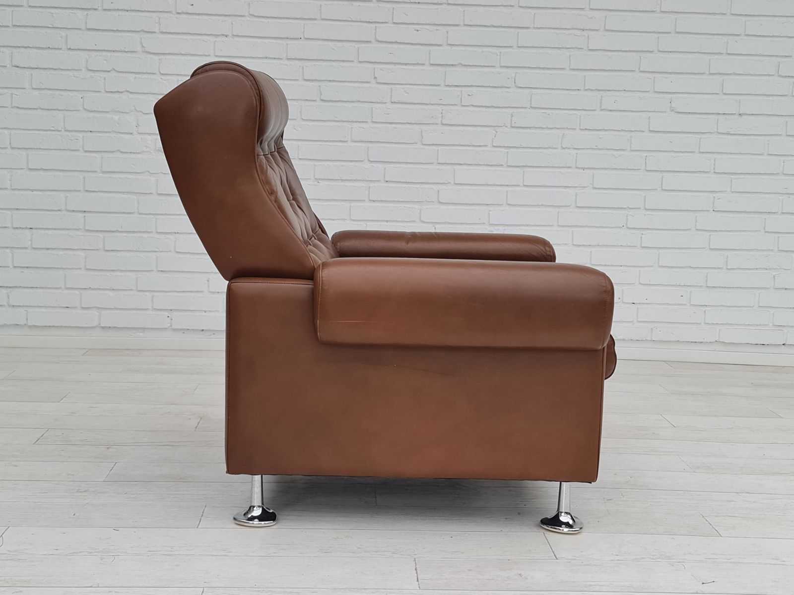 1970s, Midcentury Danish Leather Loungechair photo for sale