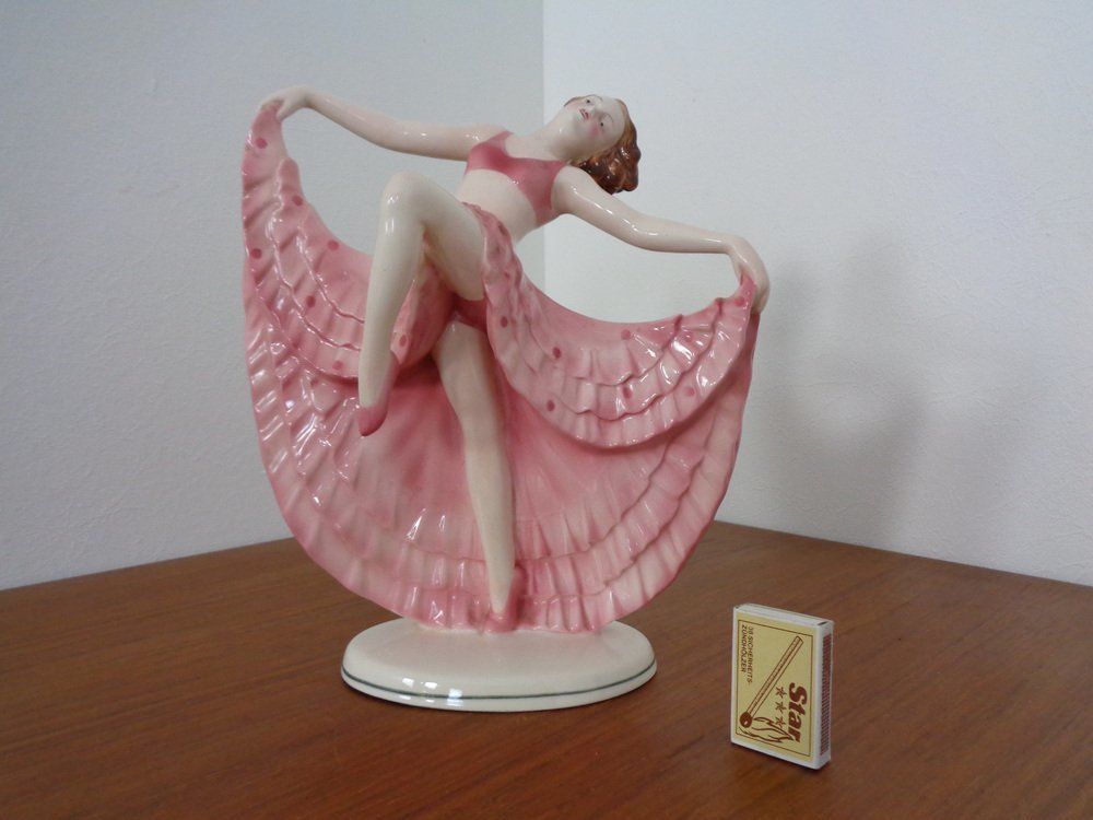 Art Deco Ceramic Dancer From Hertwig & Co Katzhütte, 1920s photo 306.0