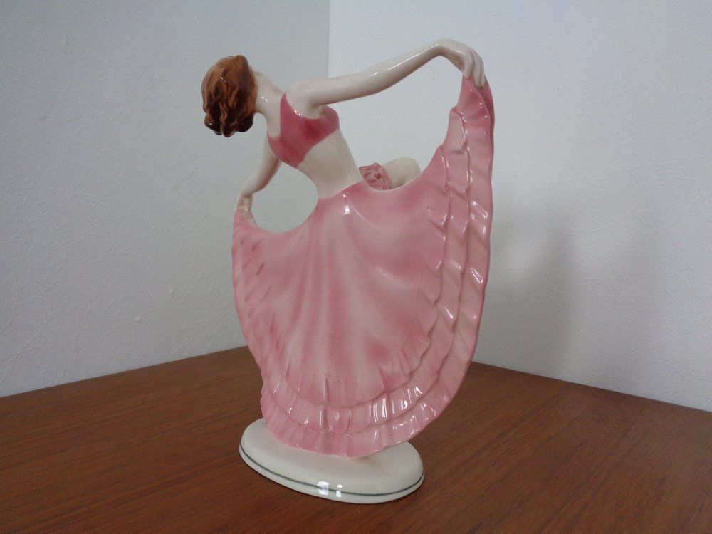 photo vinterior Art Deco Ceramic Dancer From Hertwig & Co Katzhütte, 1920s