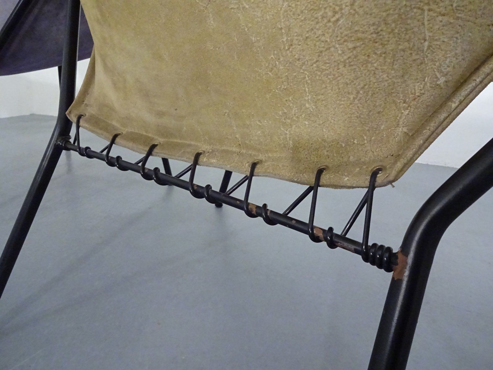 photo for sale Danish Sueded Balloon Chairs By Hans Olsen For Lea Furniture, 1950s, Set Of 4