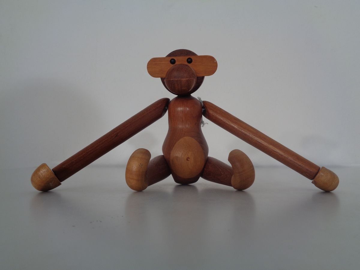 Art Teak Monkeys By Kay Bojesen, 1950s, Set Of 2 photo