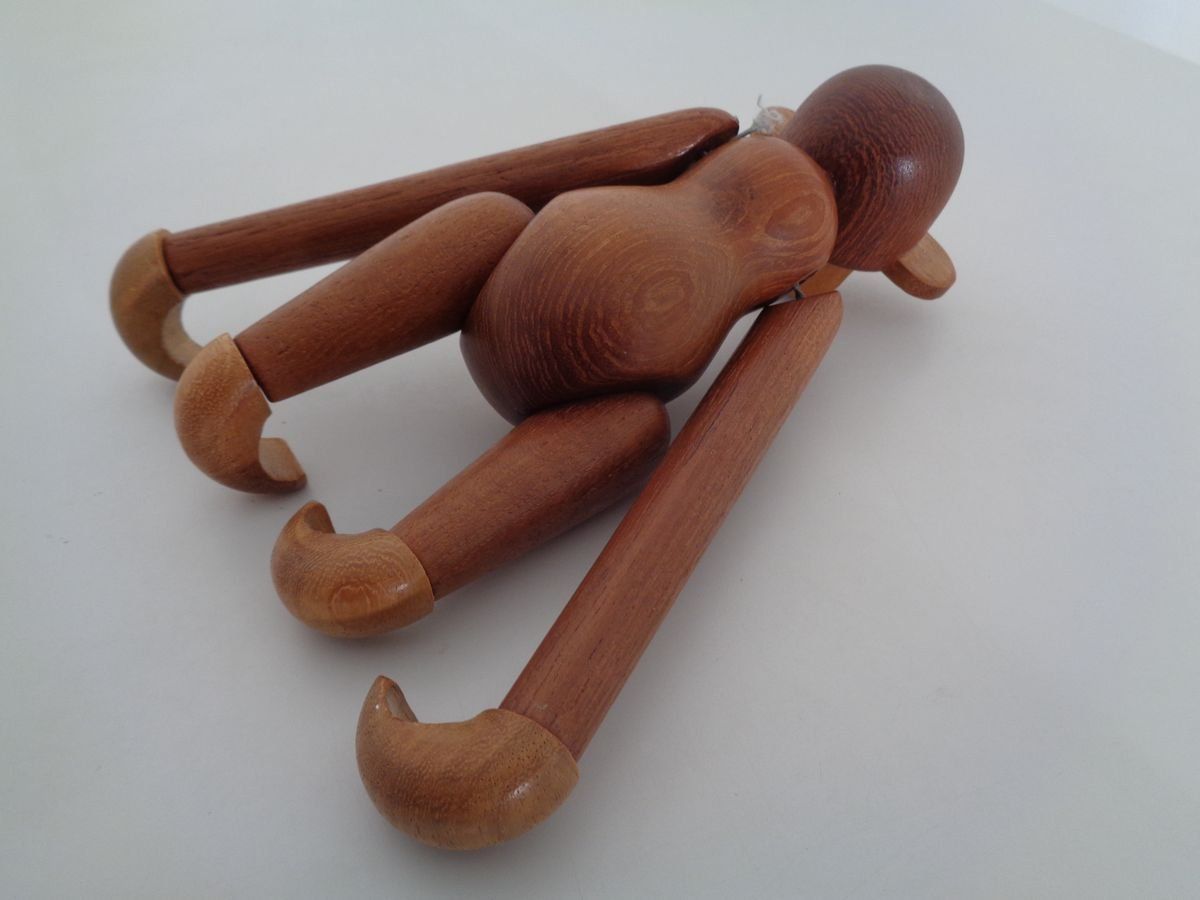 photo vintage Teak Monkeys By Kay Bojesen, 1950s, Set Of 2