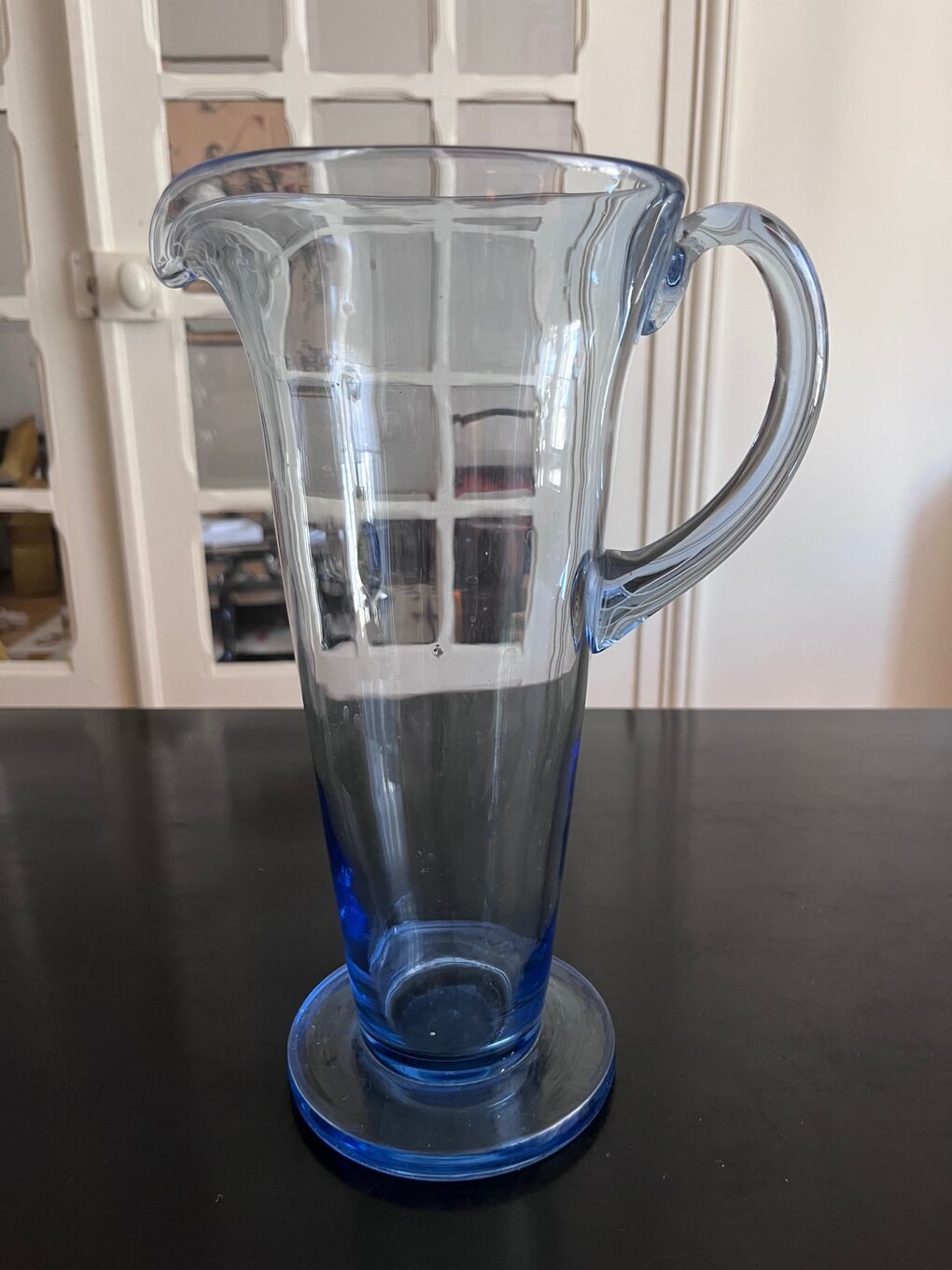 Vintage Glass Pitcher, 1950s photo for sale