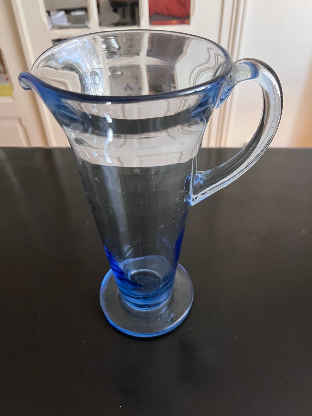 Vintage Glass Pitcher, 1950s photo Home Decor
