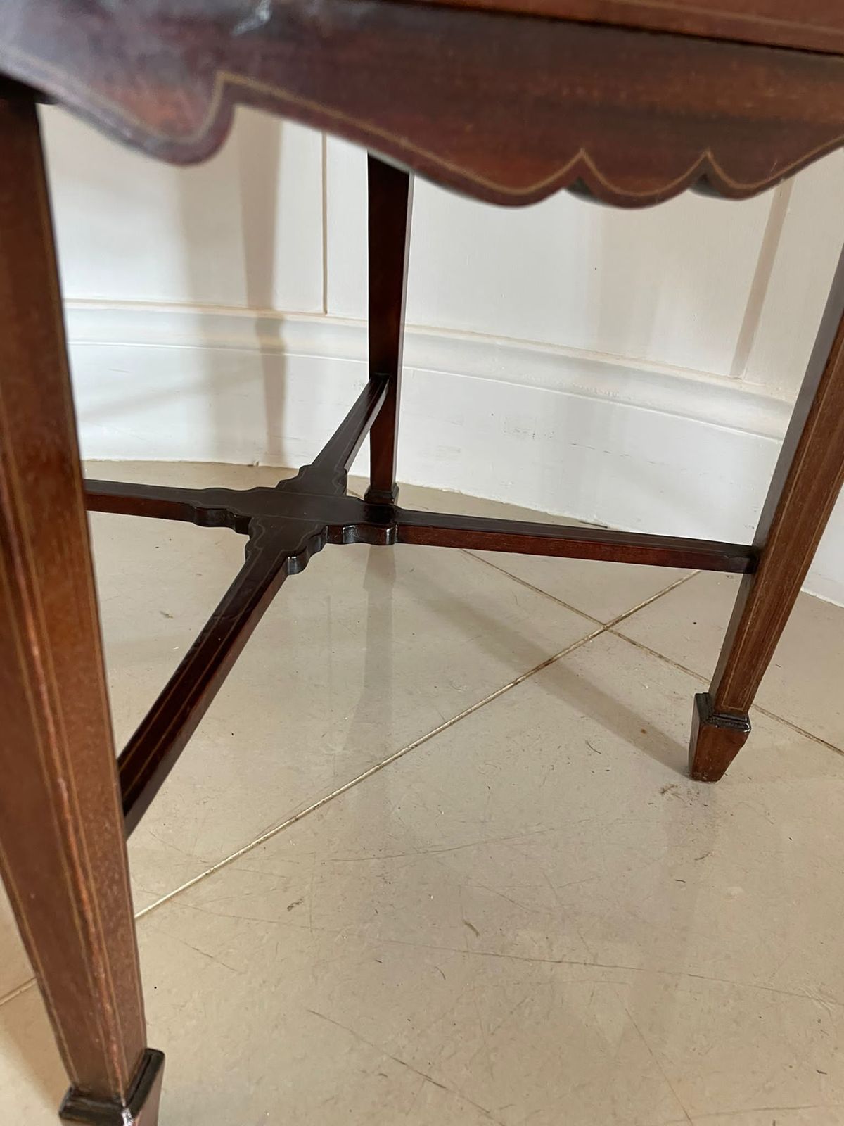 Quality Antique Mahogany Inlaid Corner Chair photo vintage