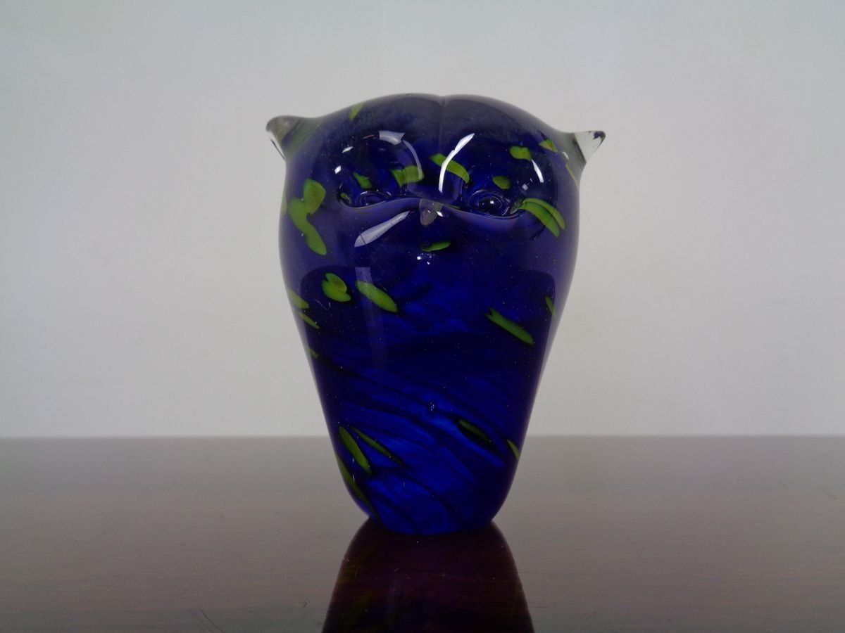 Italian Murano Glass Owl Paperweight From Murano 1960s photo furniture