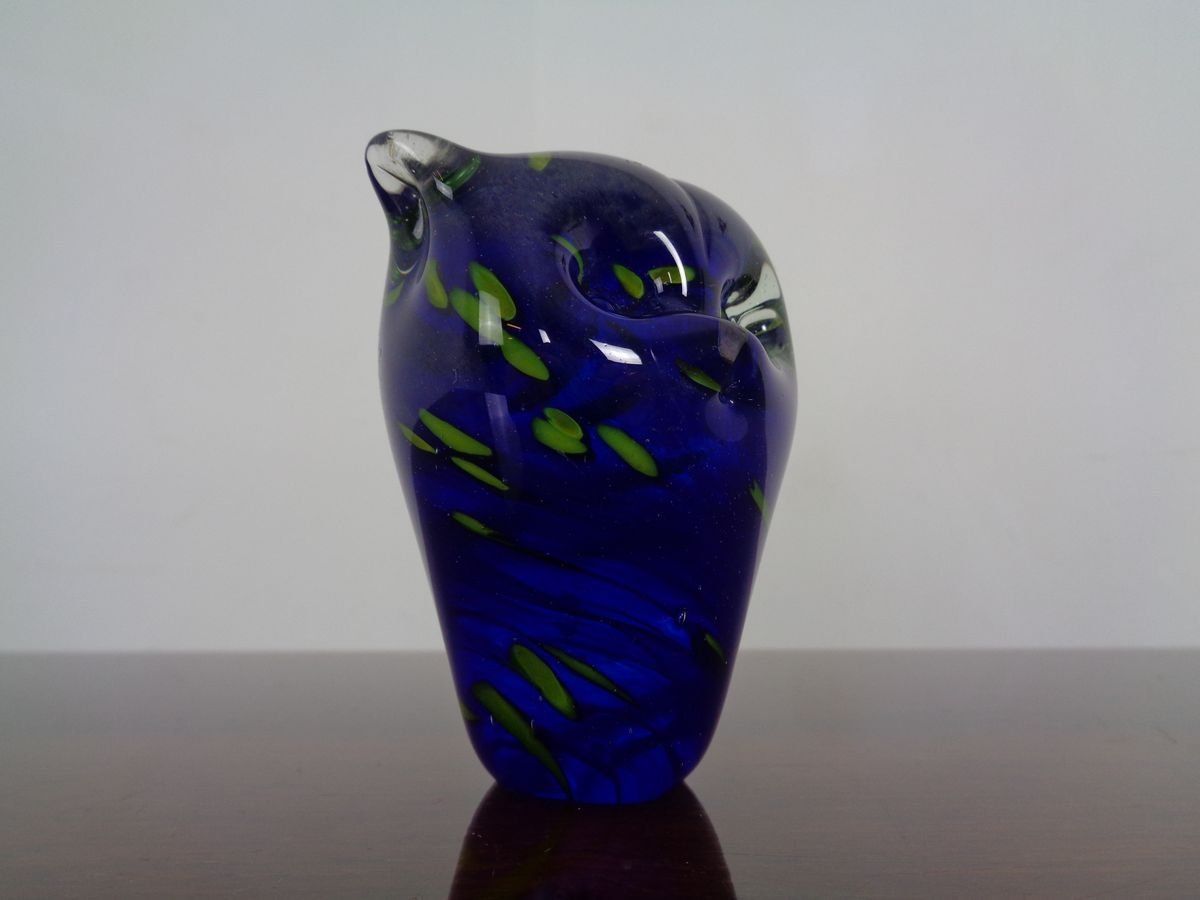 Italian Murano Glass Owl Paperweight From Murano 1960s photo for sale