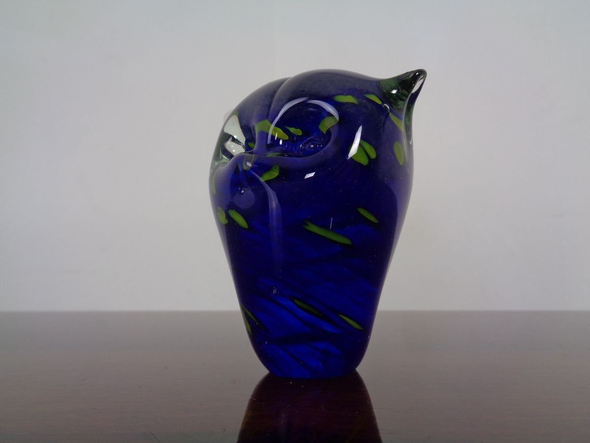 Home Decor Italian Murano Glass Owl Paperweight From Murano 1960s photo