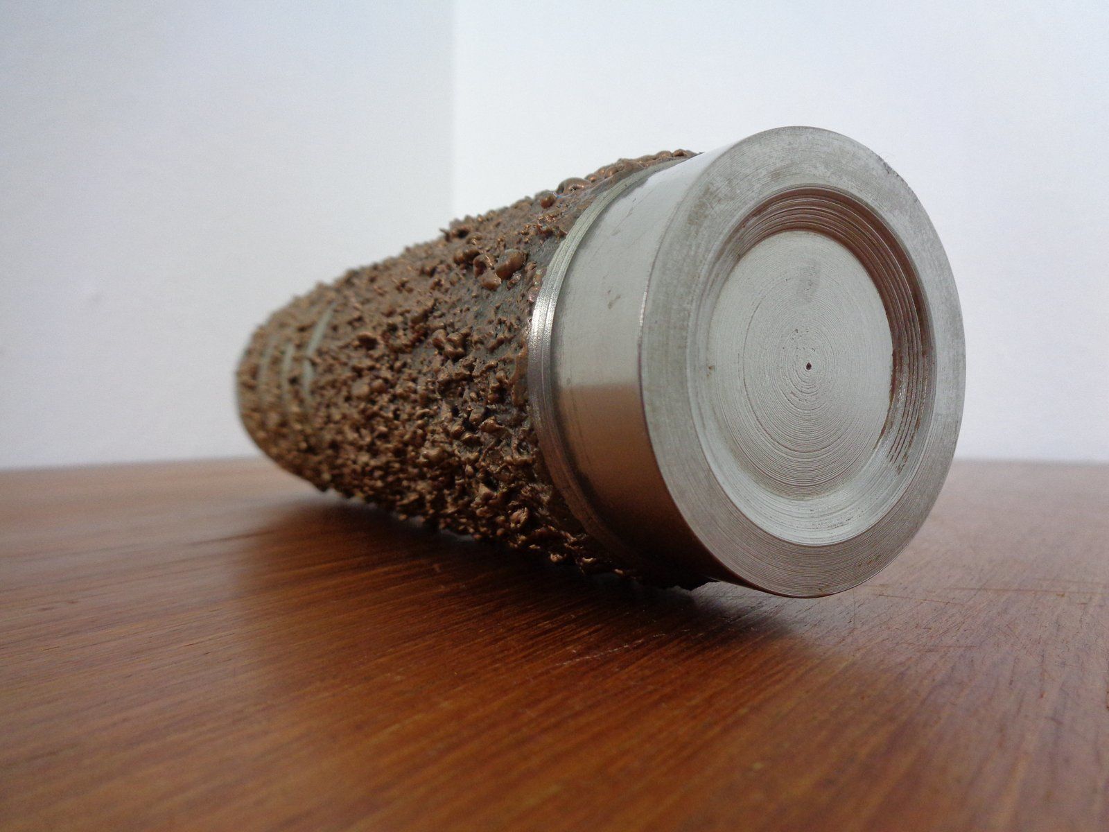 Brutalist German Vase In Copper And Stainless Steel 1960s photo Home Decor