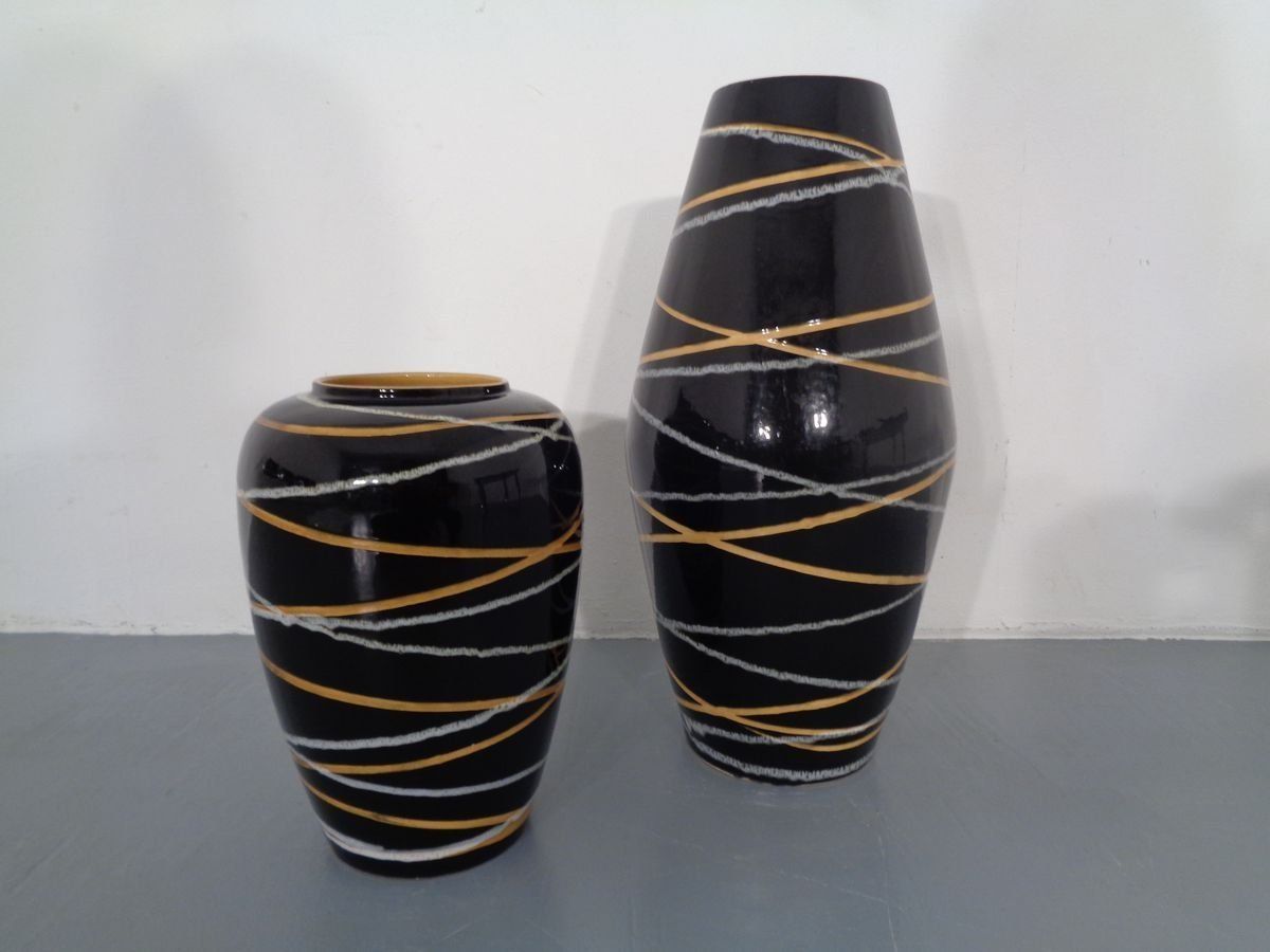 Fat Lava Ceramic Vases From Scheurich 1960s Set Of 2 photo furniture