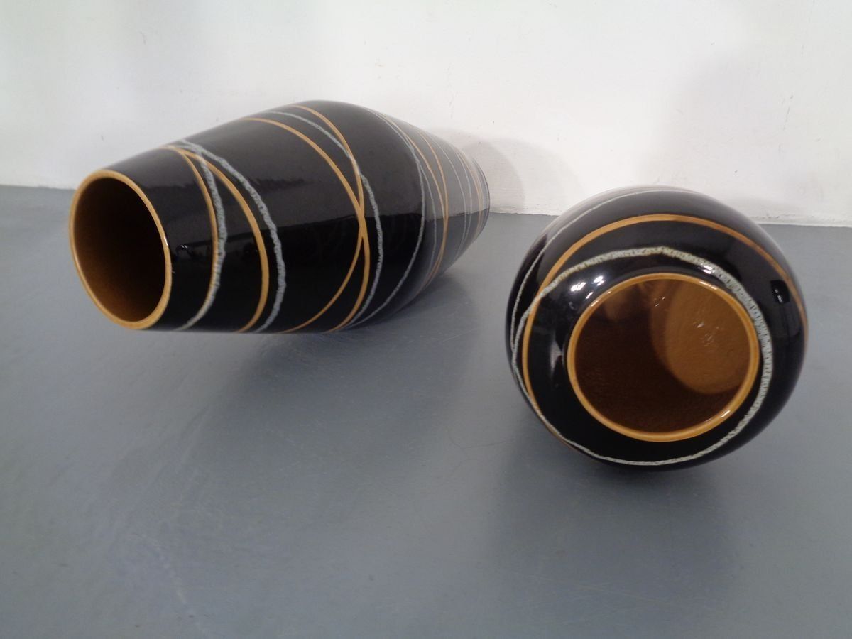 Home Decor Fat Lava Ceramic Vases From Scheurich 1960s Set Of 2 photo
