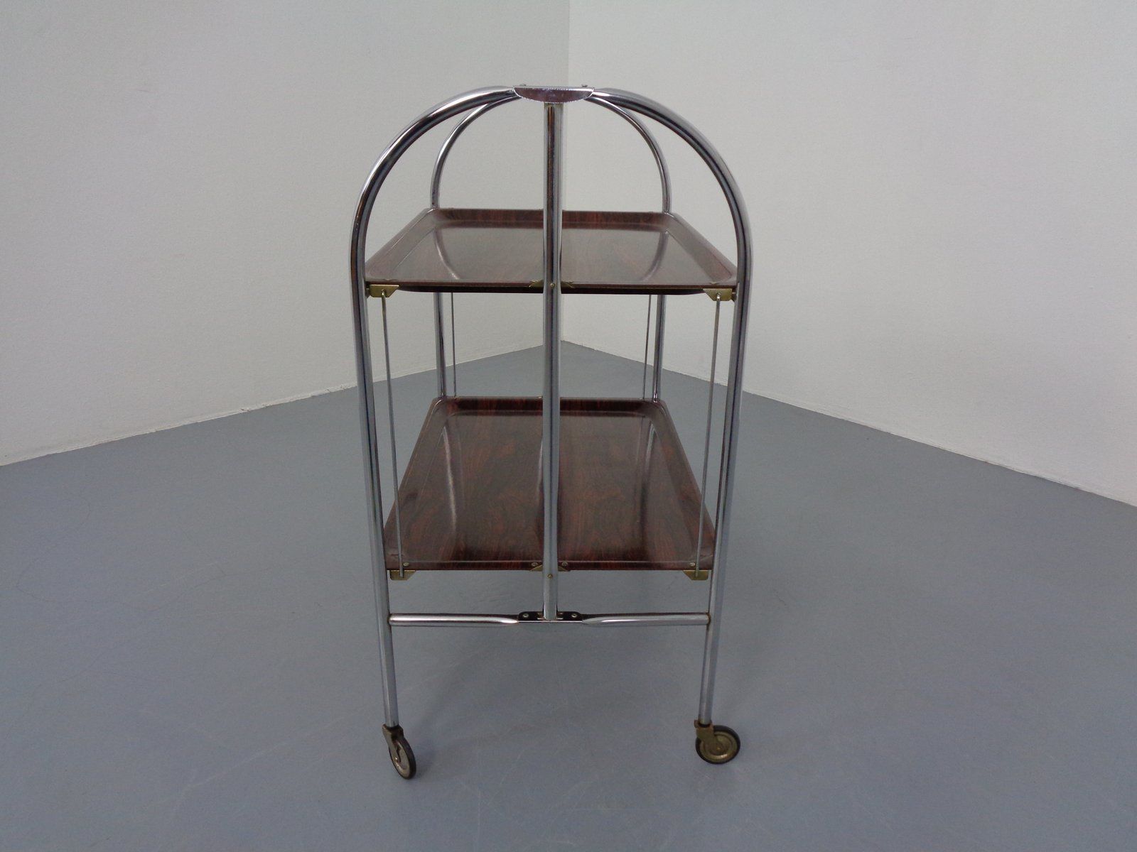 Vintage Optic Rosewood Pressalit Tea Cart 1970s photo 296.0