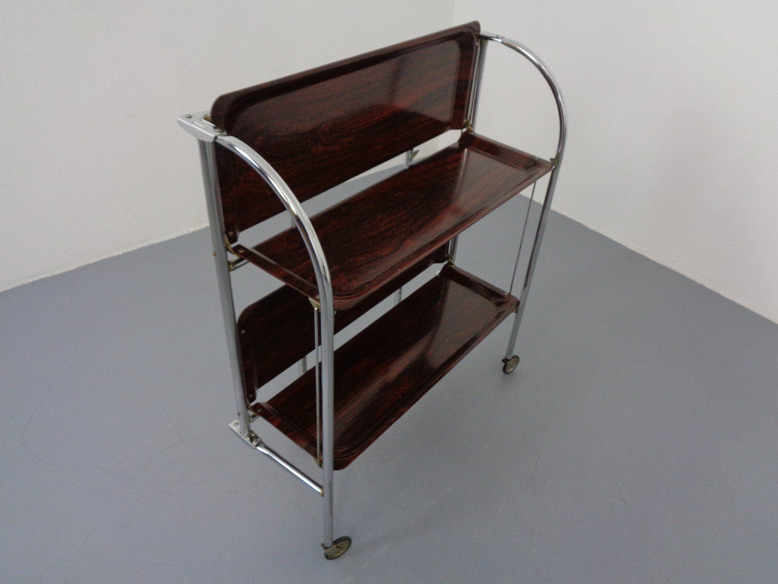 photo furniture Vintage Optic Rosewood Pressalit Tea Cart 1970s