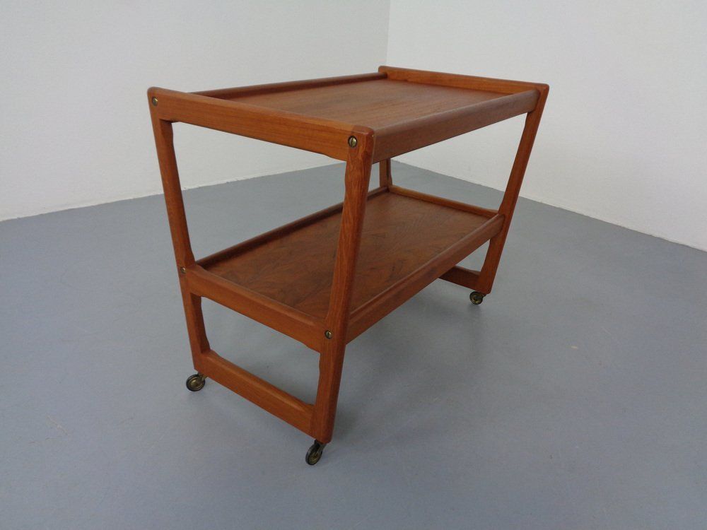 Teak Bar Cart By Holger Georg Jensen For Kubus, Denmark, 1960s photo 744.0