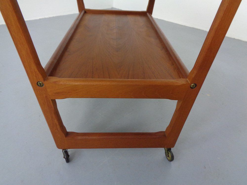photo vinterior Teak Bar Cart By Holger Georg Jensen For Kubus, Denmark, 1960s