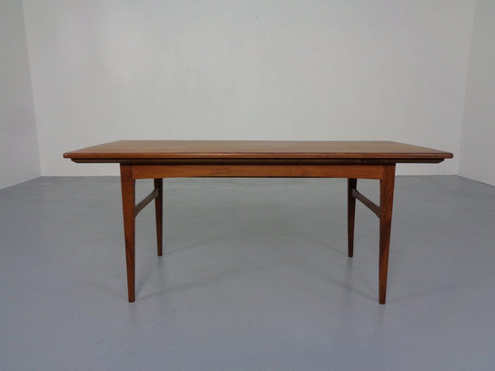 Furniture Teak Dining Or Coffee Table, Denmark, 1960s photo