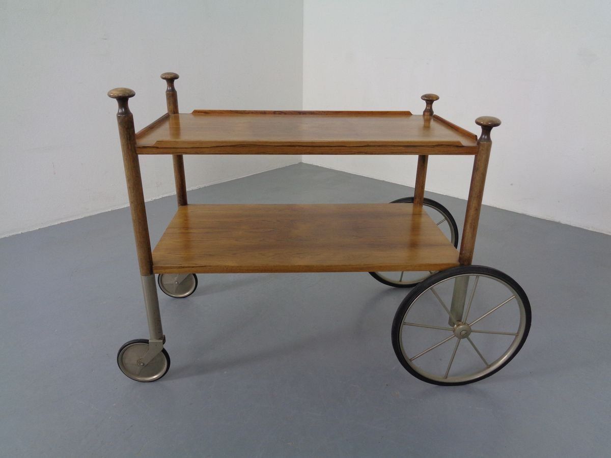 German Rosewood Tea Trolley By Walter Wirz For Wilhelm Renz, 1960s