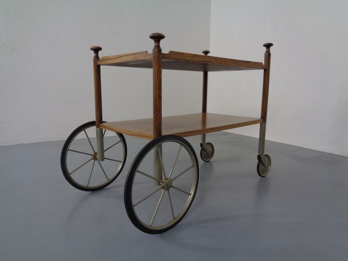 German Rosewood Tea Trolley By Walter Wirz For Wilhelm Renz, 1960s photo furniture