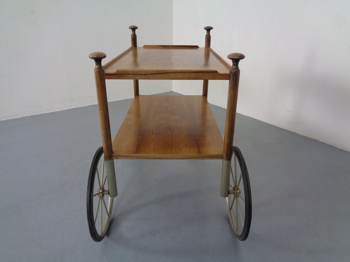 German Rosewood Tea Trolley By Walter Wirz For Wilhelm Renz, 1960s photo 438.0
