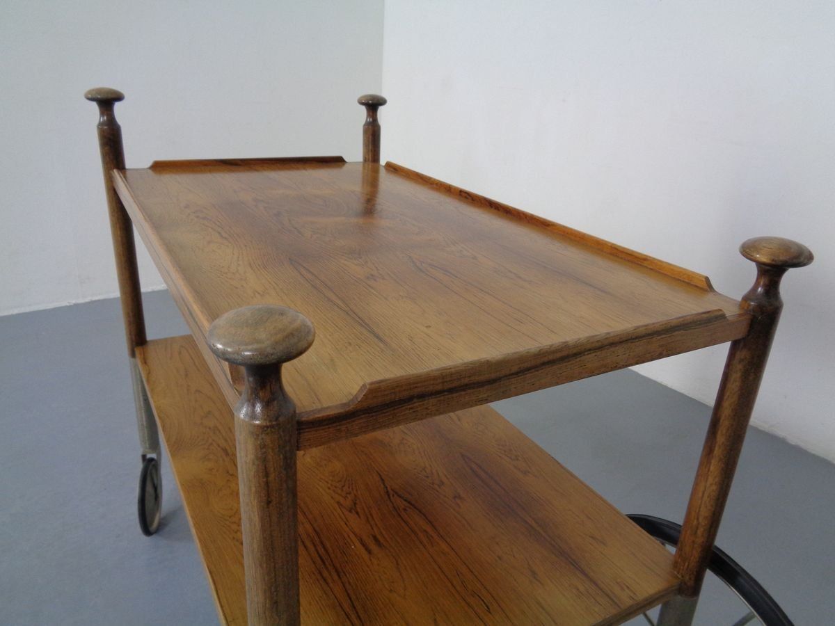 photo for sale German Rosewood Tea Trolley By Walter Wirz For Wilhelm Renz, 1960s