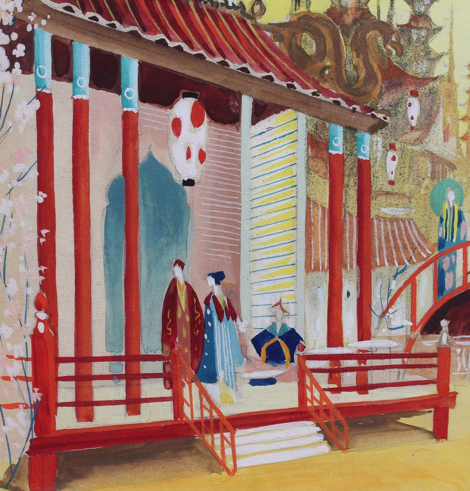 Cherry Blossoms In Japan', French School (Mid 20th Century) photo vinterior