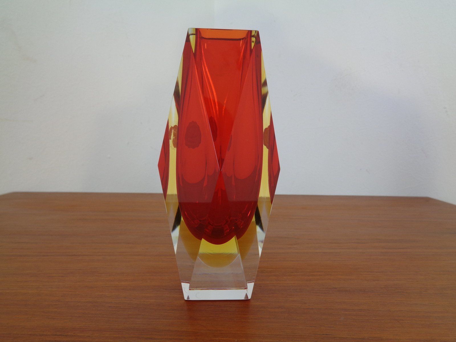 Vintage Italian Murano Glass Vase 1960s photo for sale
