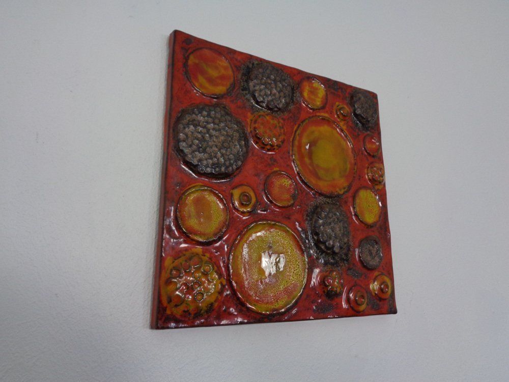 Large Urania Ceramic Wall Plaque By Gerda Heuckeroth For Ceramano, 1960s photo for sale
