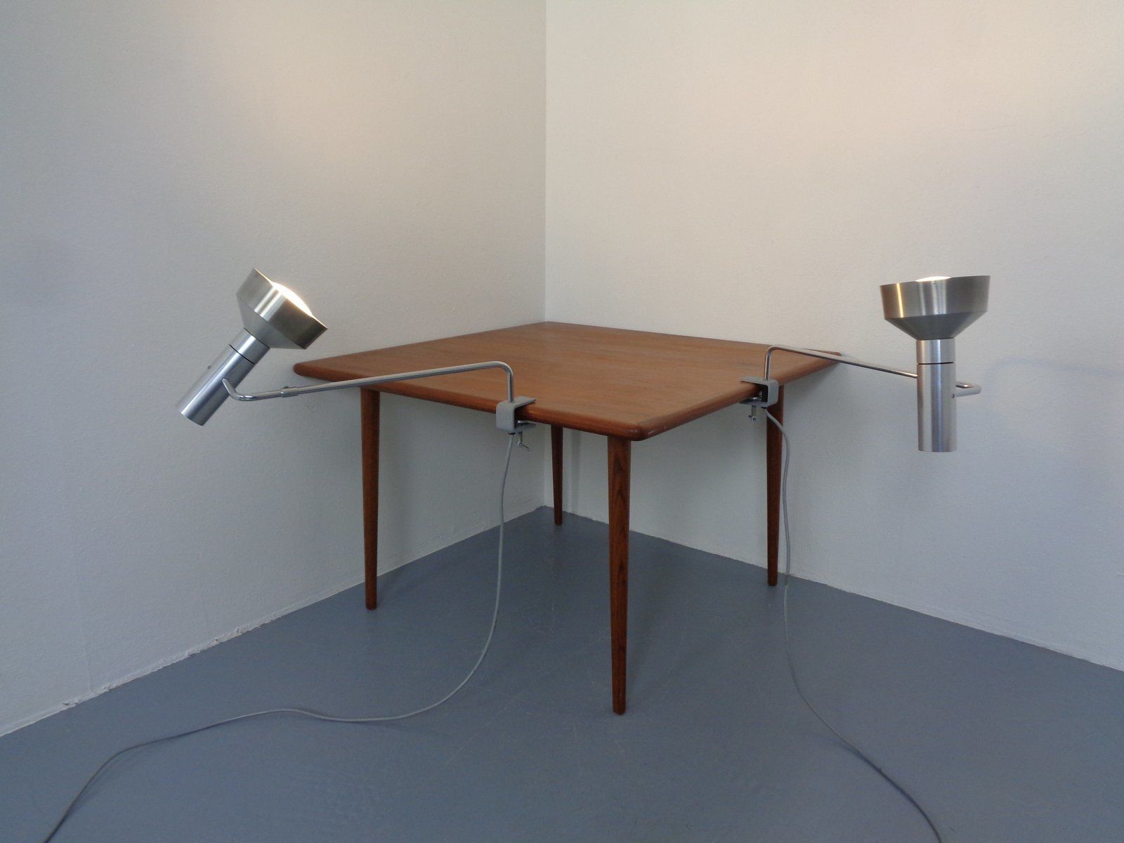 Swiss Desk Clip Lamp By Rico & Rosemarie Baltensweiler Minilux, 1960s photo furniture