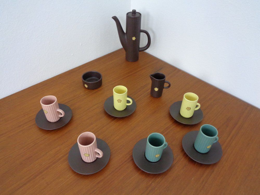 photo furniture Swedish Syco Mocha Service, 1950s, Set Of 15