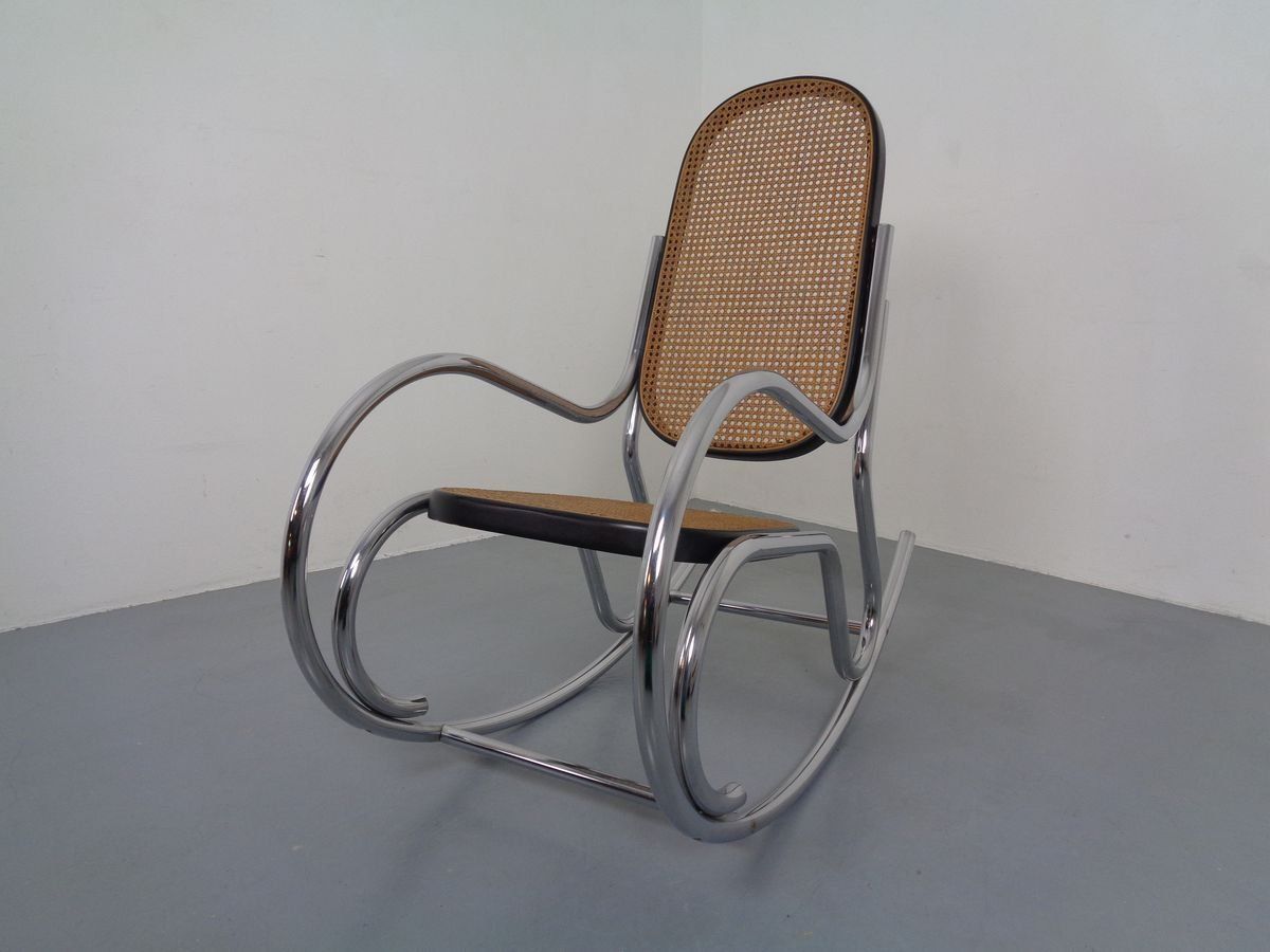 Mid Century Tubular Steel & Mesh Rocking Chair, 1960s photo furniture
