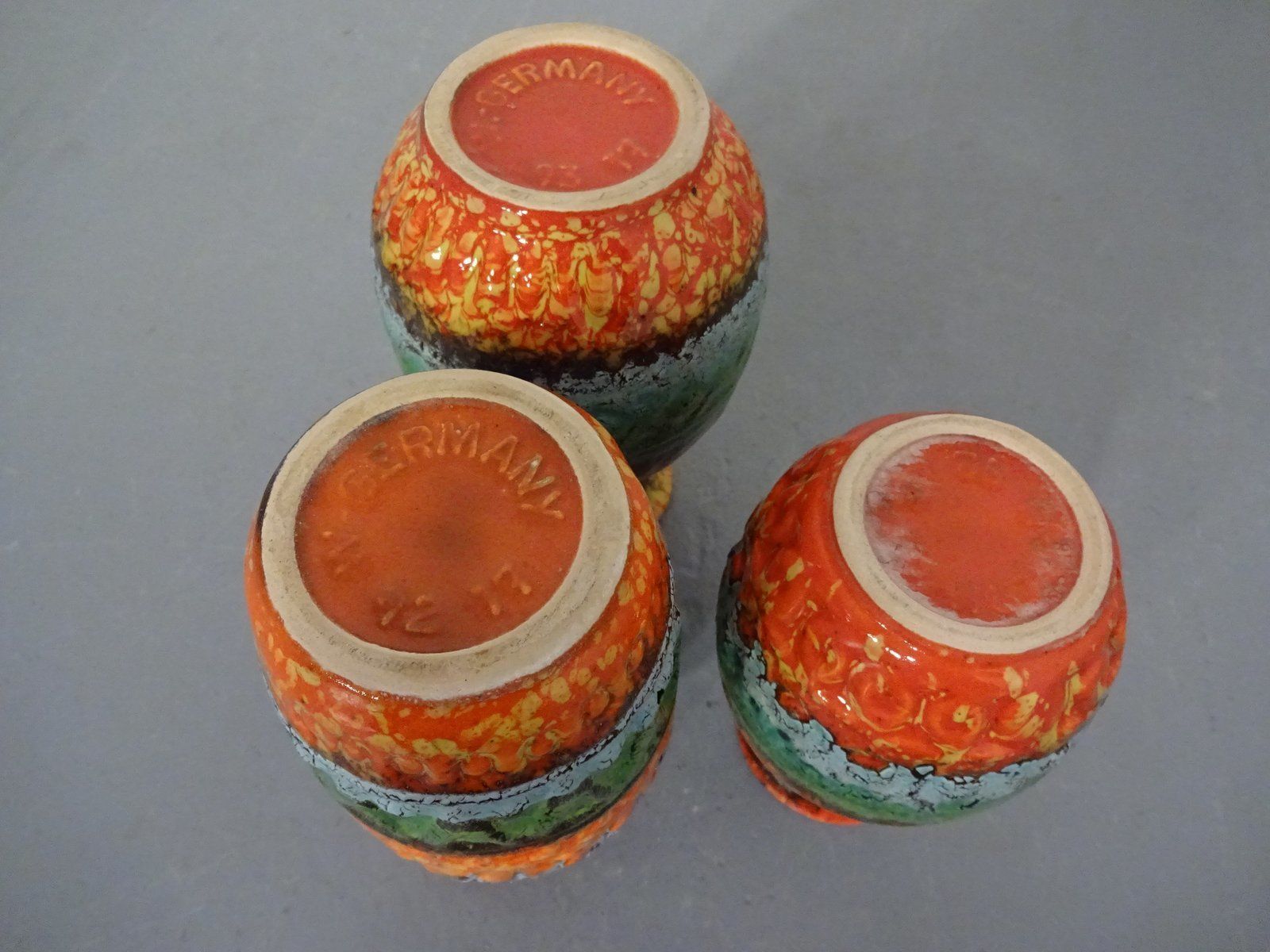 Ceramic Vases By Bodo Mans For Bay Keramik, 1960s, Set Of 3 photo vinterior