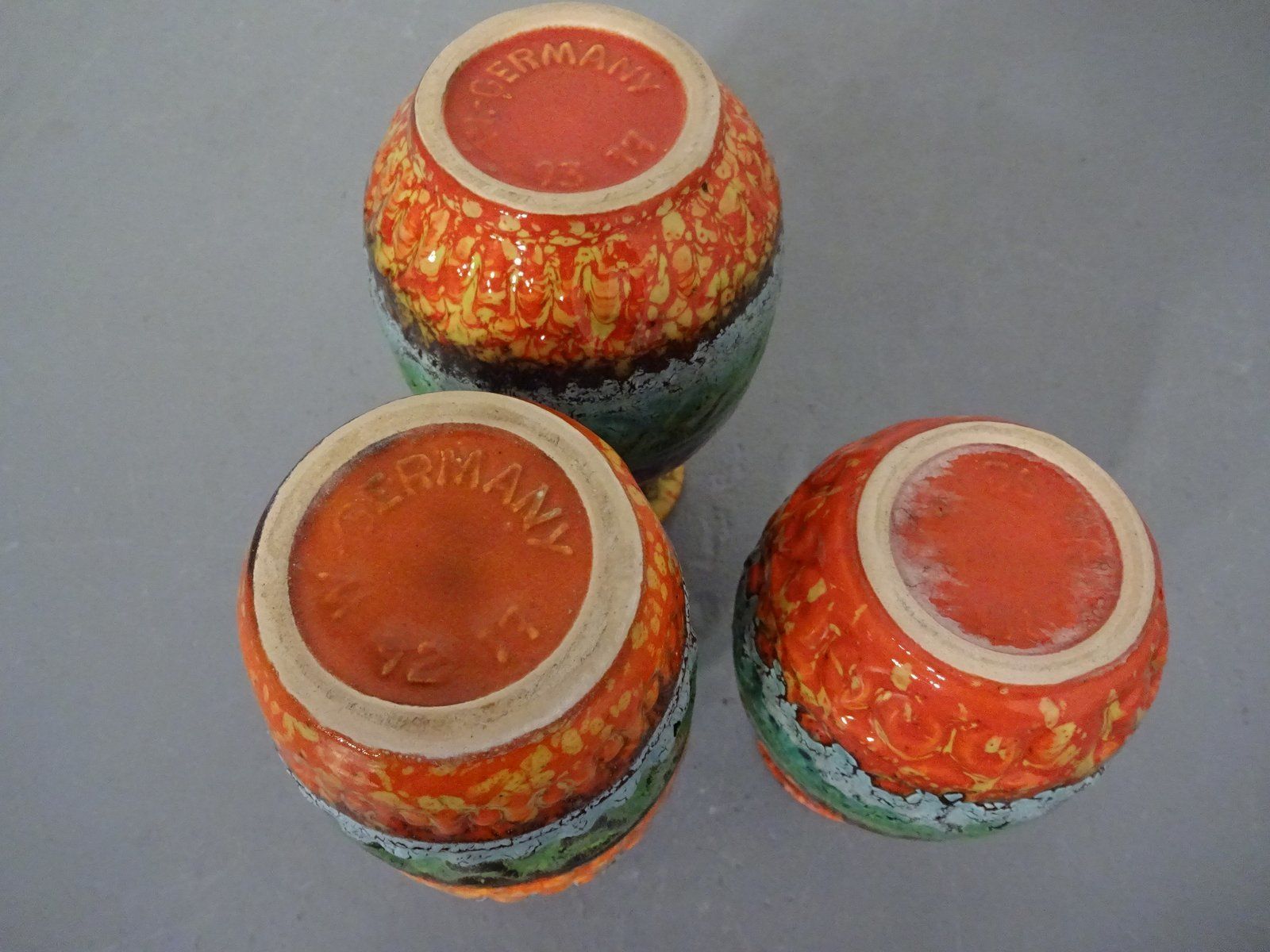 Ceramic Vases By Bodo Mans For Bay Keramik, 1960s, Set Of 3 photo buy