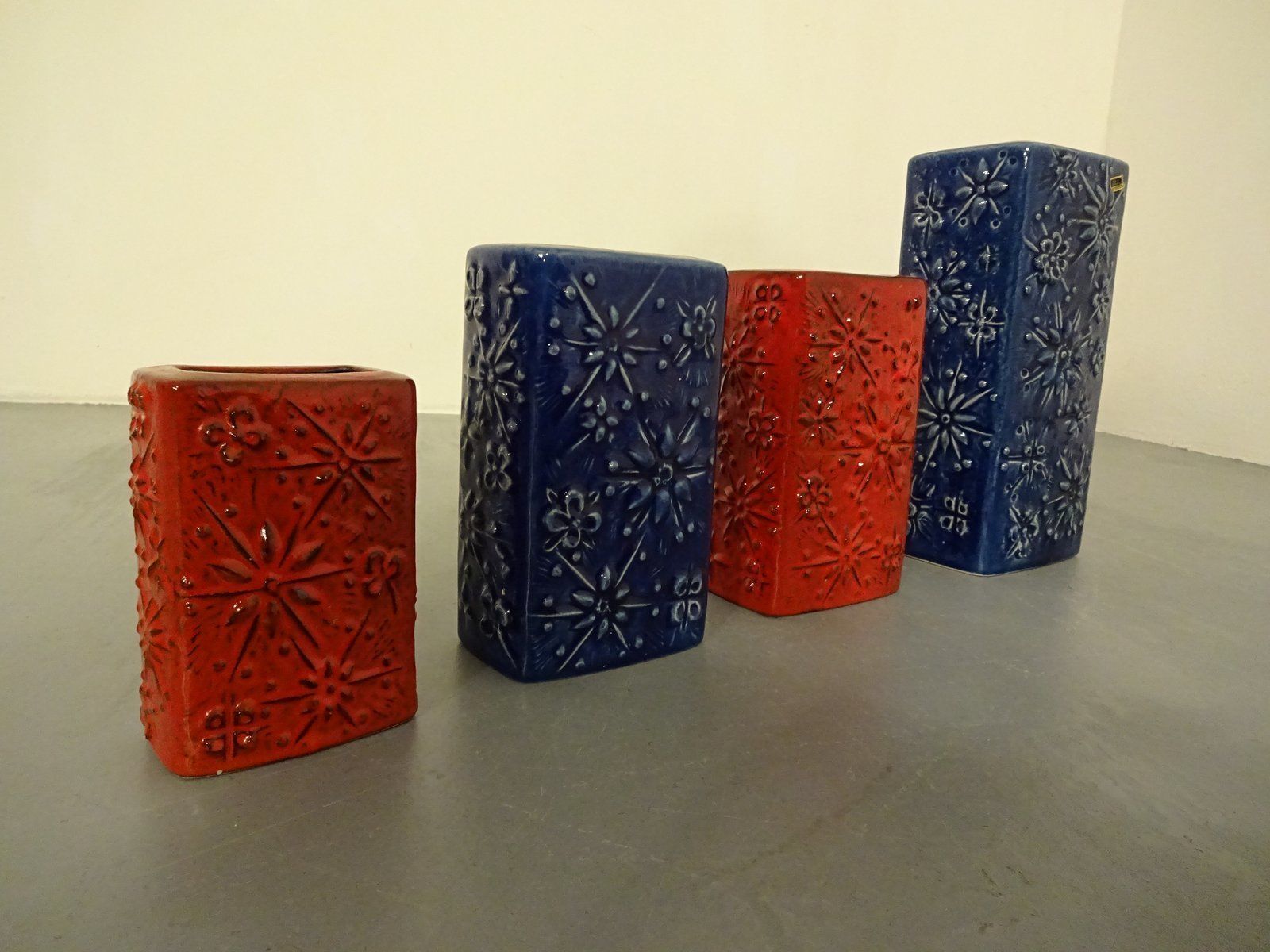 Kosmos Ceramic Vases From Scheurich, 1960s, Set Of 4 photo vinterior