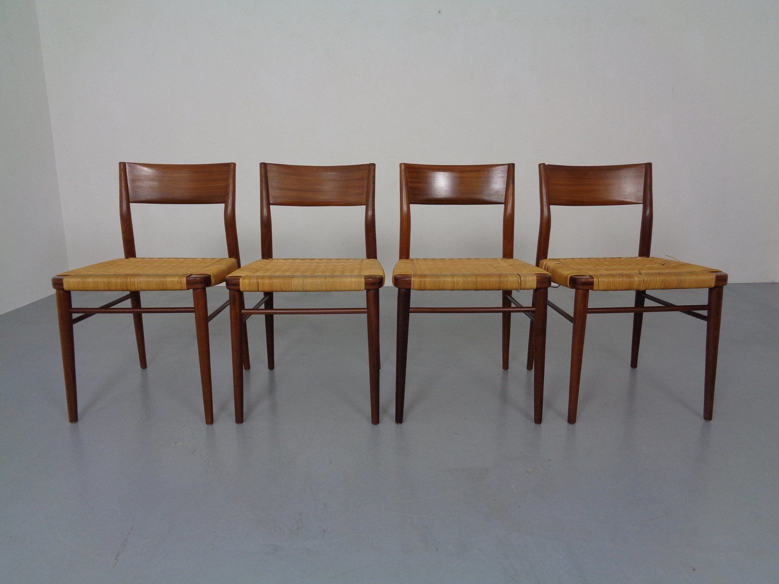 Teak Side Chairs By Georg Leowald For Wilkhahn, 1960s, Set Of 4