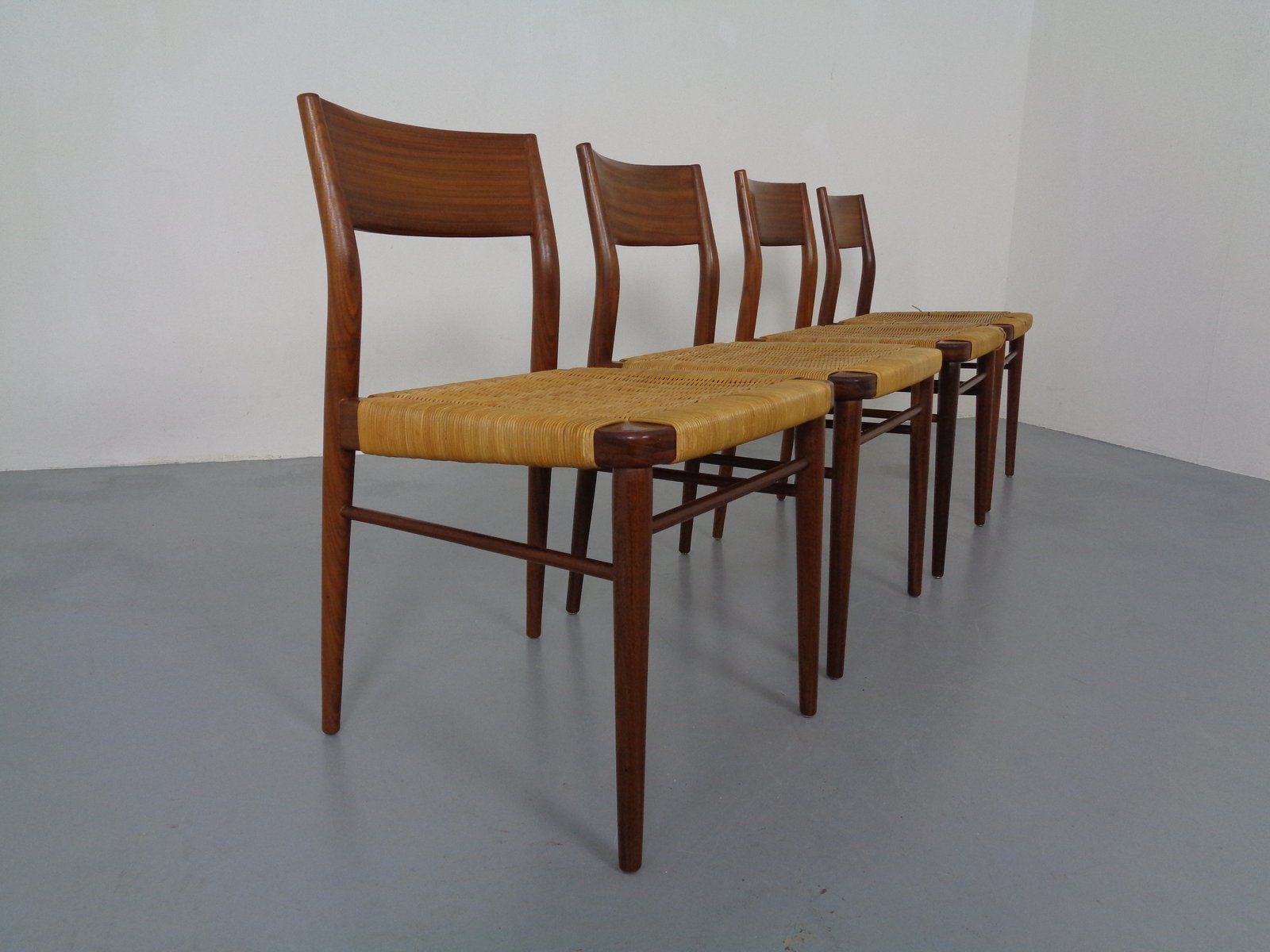 Teak Side Chairs By Georg Leowald For Wilkhahn, 1960s, Set Of 4 photo furniture