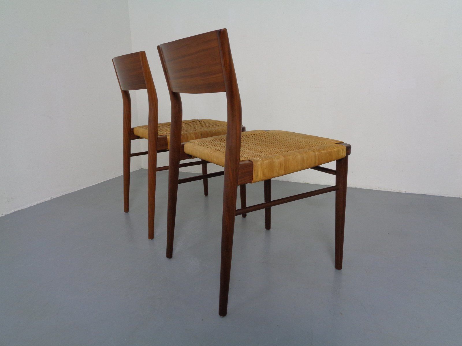 photo vinterior Teak Side Chairs By Georg Leowald For Wilkhahn, 1960s, Set Of 4