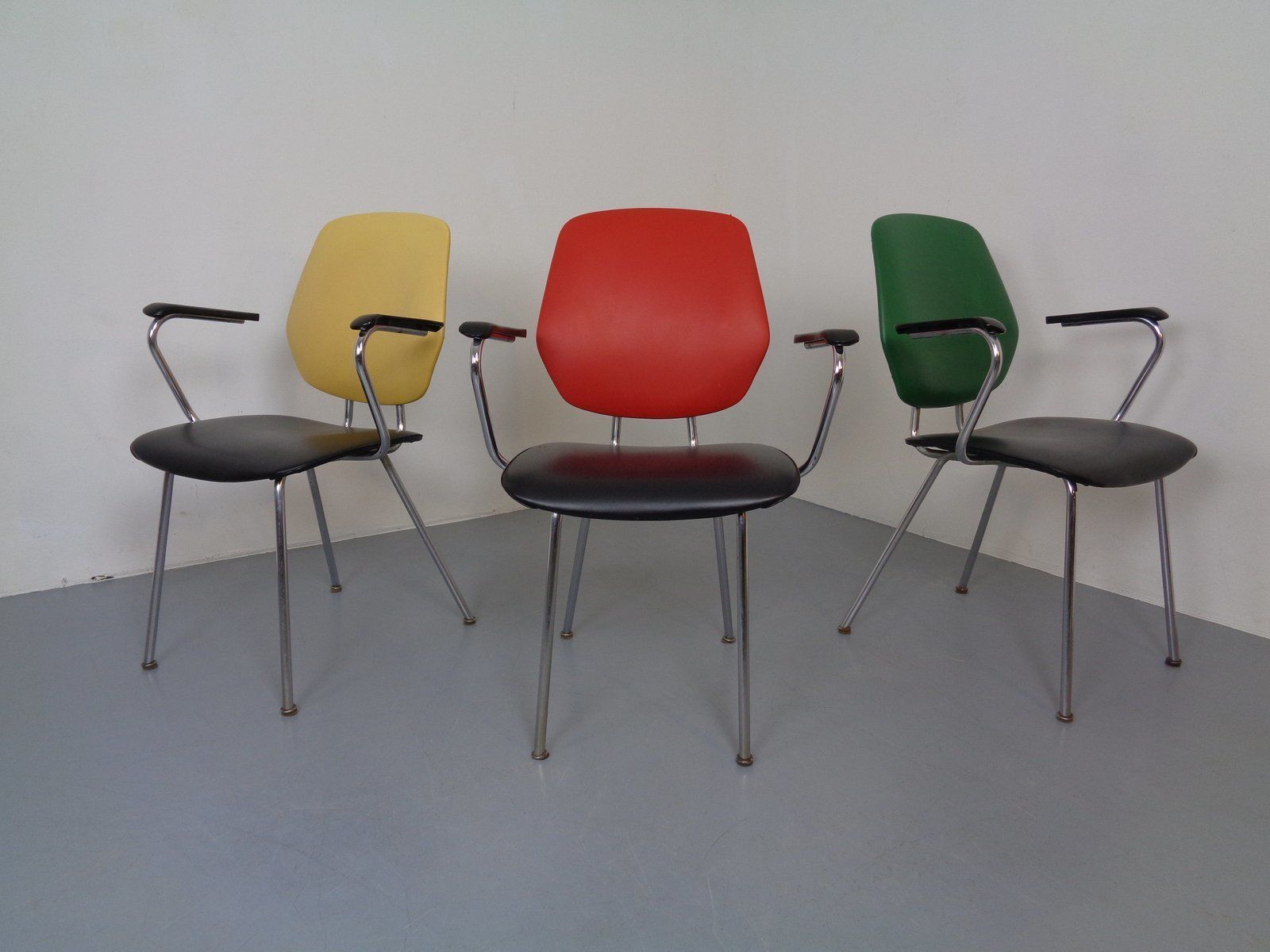 Mid Century Armchairs From Drabert, 1960s, Set Of 3 photo for sale