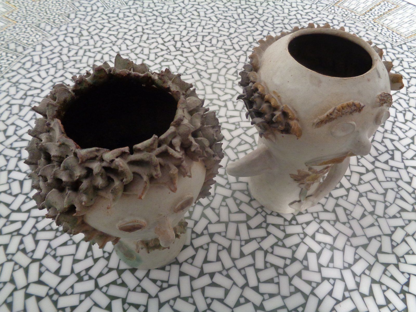 photo buy Danish Studio Ceramic Woman And Man Vases  1960s  Set Of 2