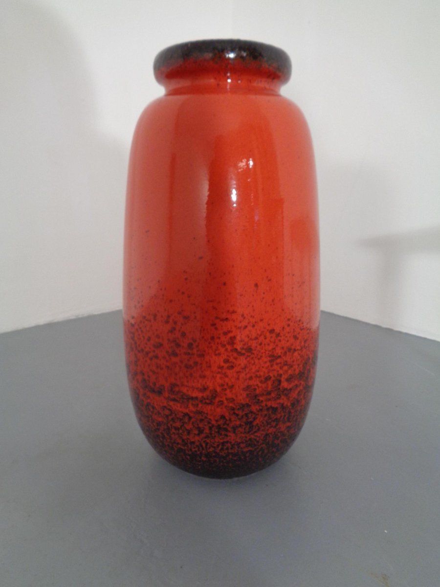 Large Glazed Ceramic Nr. 284 53 Vase From Scheurich 1970s photo vintage