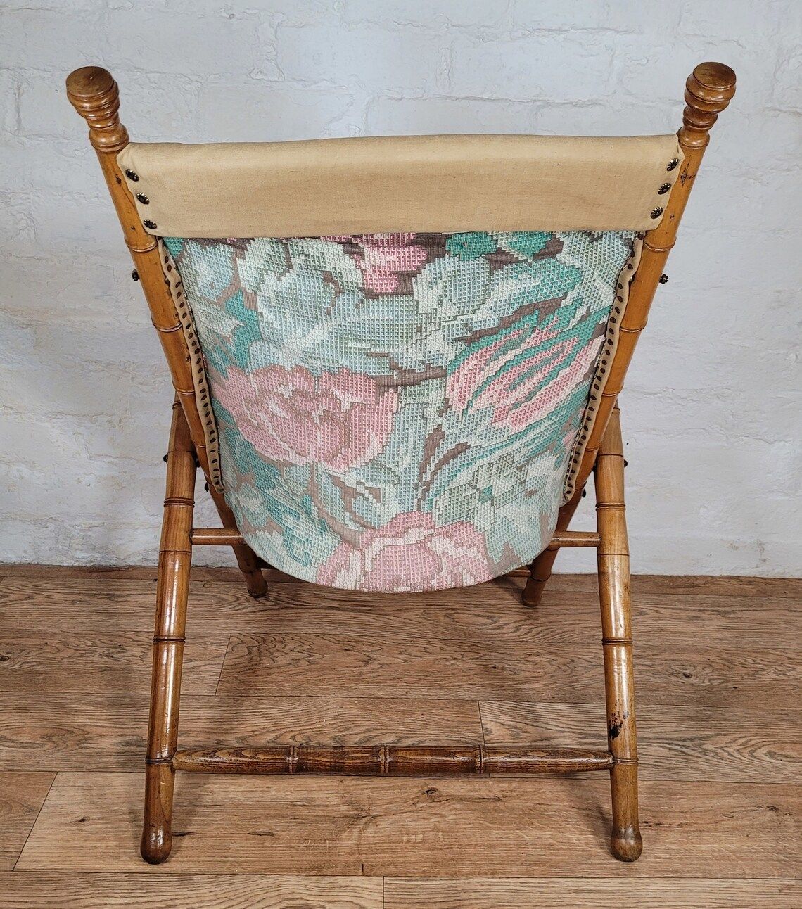 Antique Edwardian Bamboo Effect And Rattan Folding Chair photo 480.0